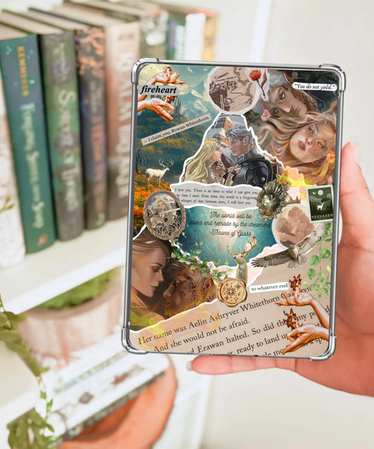 Throne of Glass Inspired Kindle Insert — Fantasy Reading Aesthetic Enchanted Bookcase