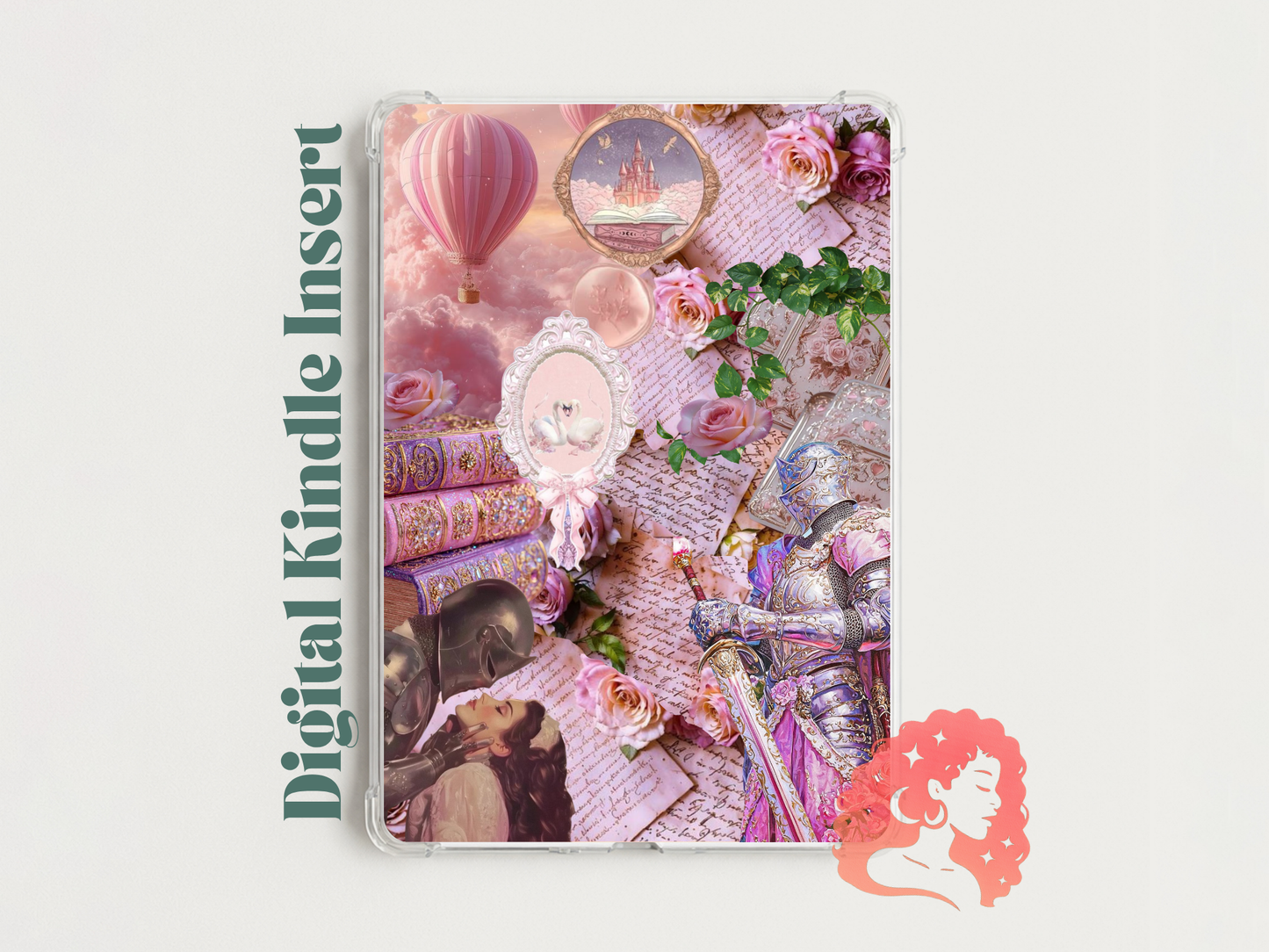 Pink Romantasy Digital Kindle Insert