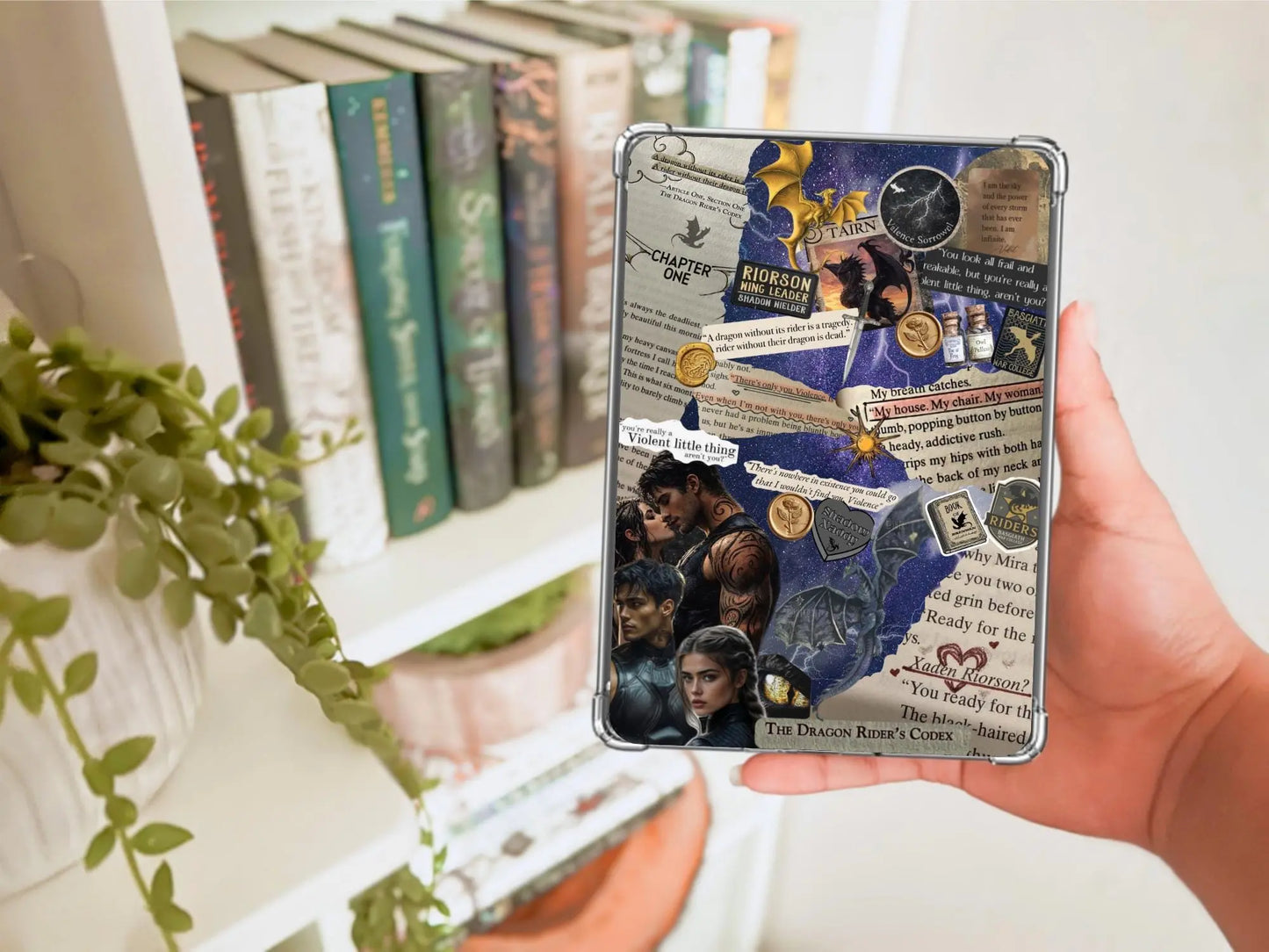 Forth Wing Fantasy Kindle insert with dragon rider aesthetic. A perfect bookish accessory for readers who love epic fantasy and BookTok favourites.