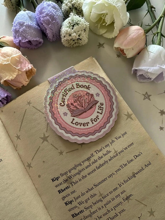 Magnetic Bookmark Book Lover Gift | Certified Book Lover Bookmark | Cute Pink Bookmark | Bookish Accessories | Reader Gift