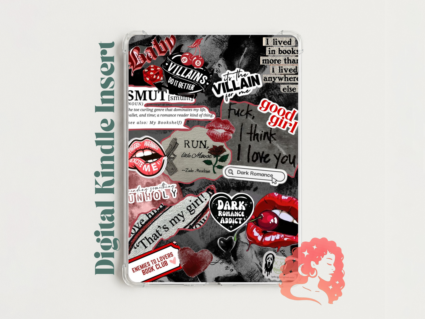 Dark Romance Digital Kindle Insert