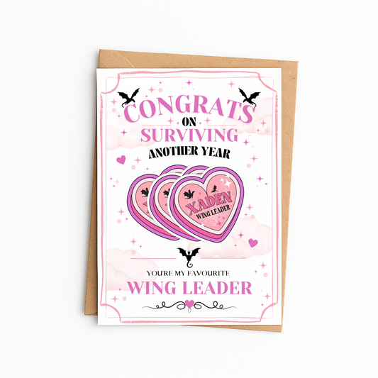 Xaden Wing Leader Birthday Card
