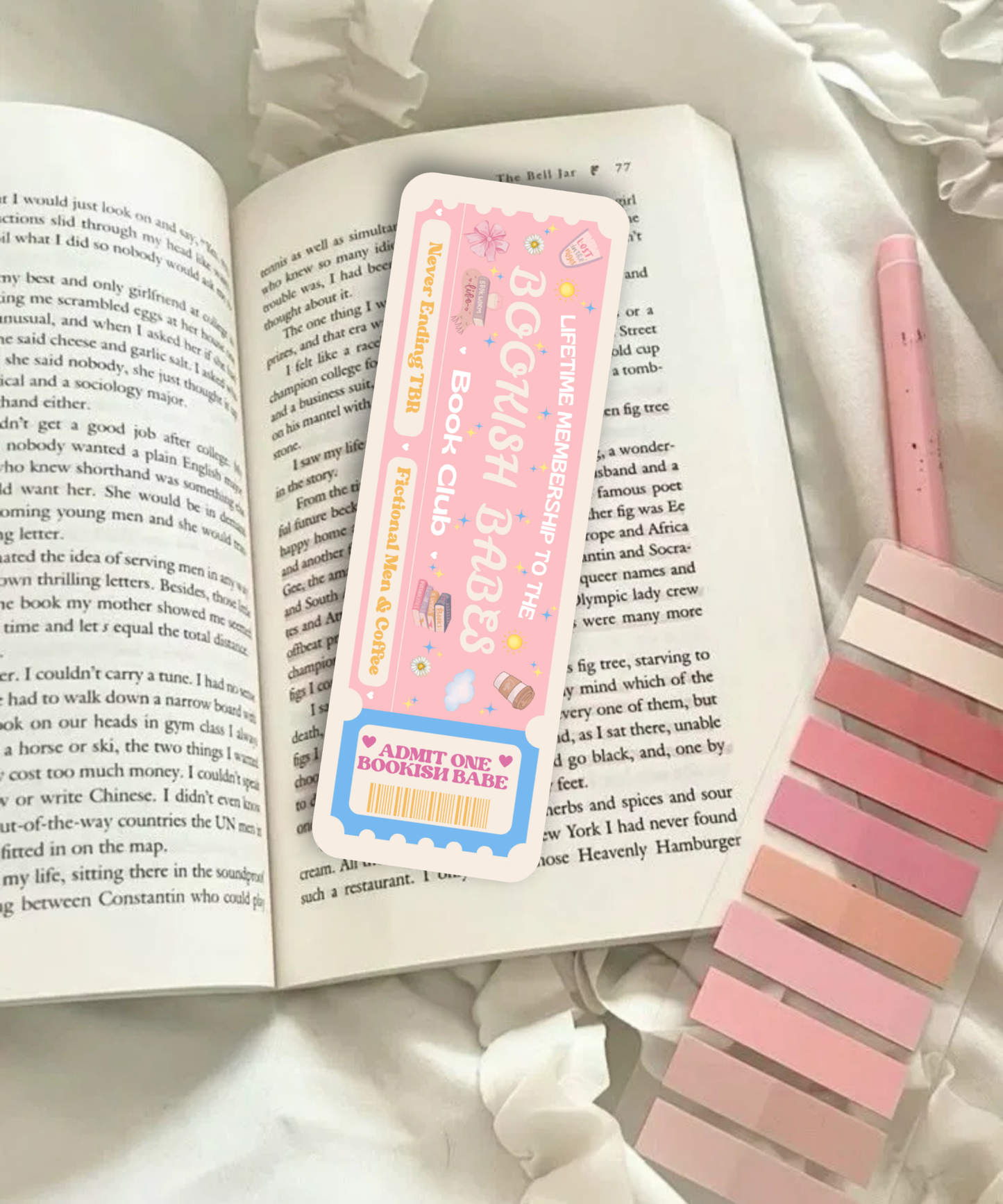 Bookish Babes & Gingham Bookmarks
