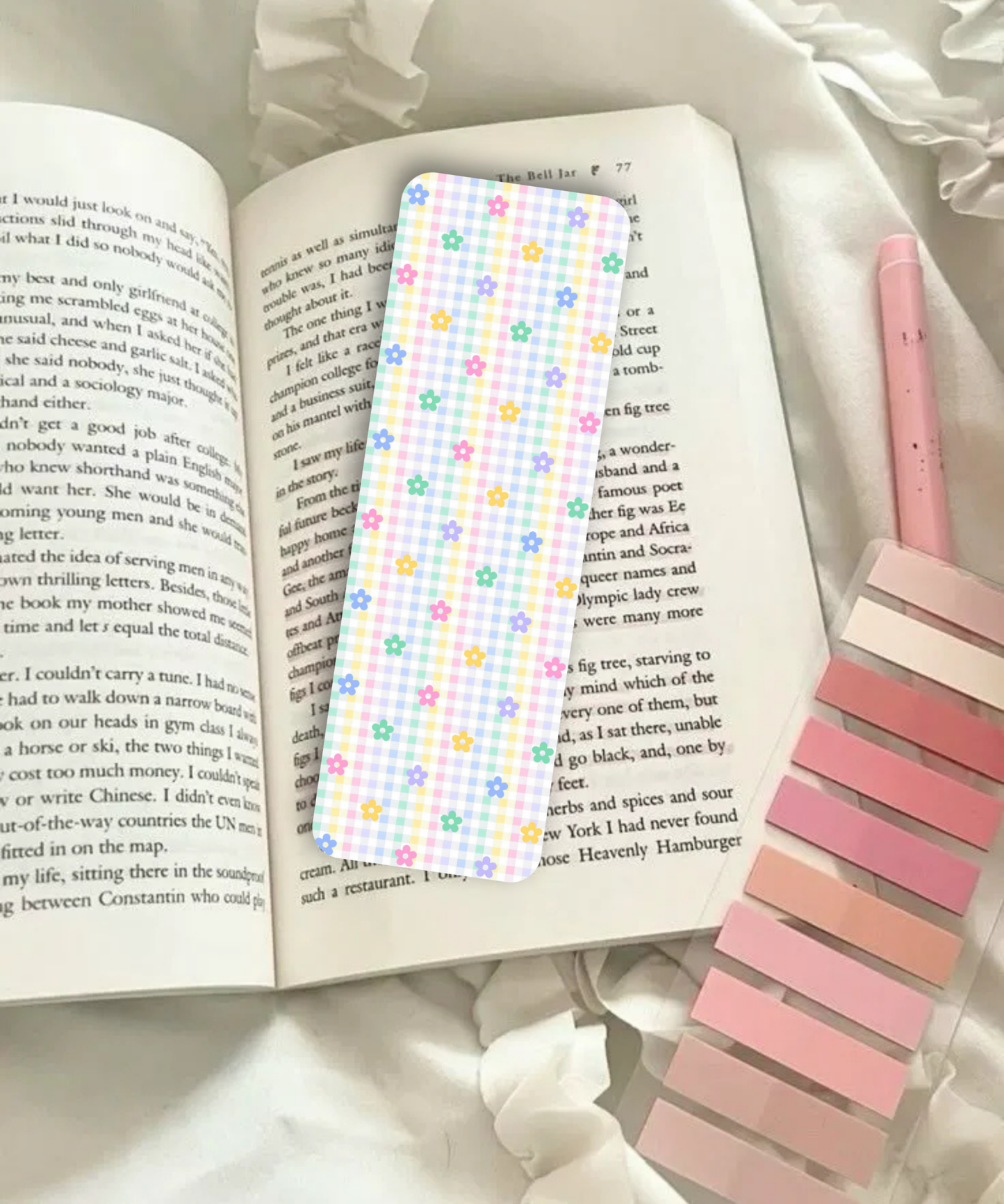 Bookish Babes & Gingham Bookmarks