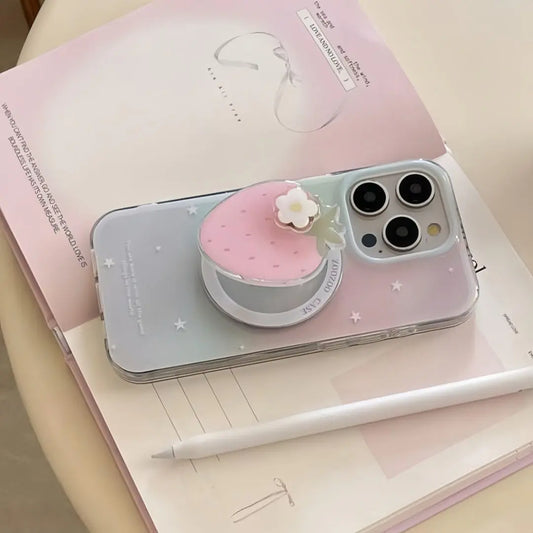 Pink Strawberry Fruit-Themed Magsafe Pop Socket Dropshipman