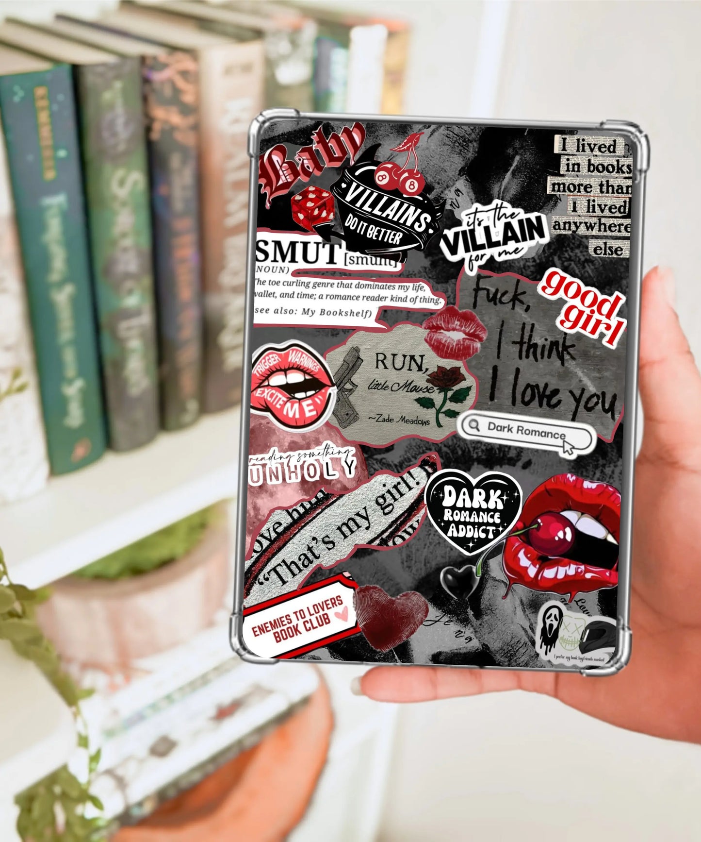 Dark Romance Kindle Insert | Morally Grey Men, Spicy Bookish Decor (Physical Insert) Enchanted Bookcase