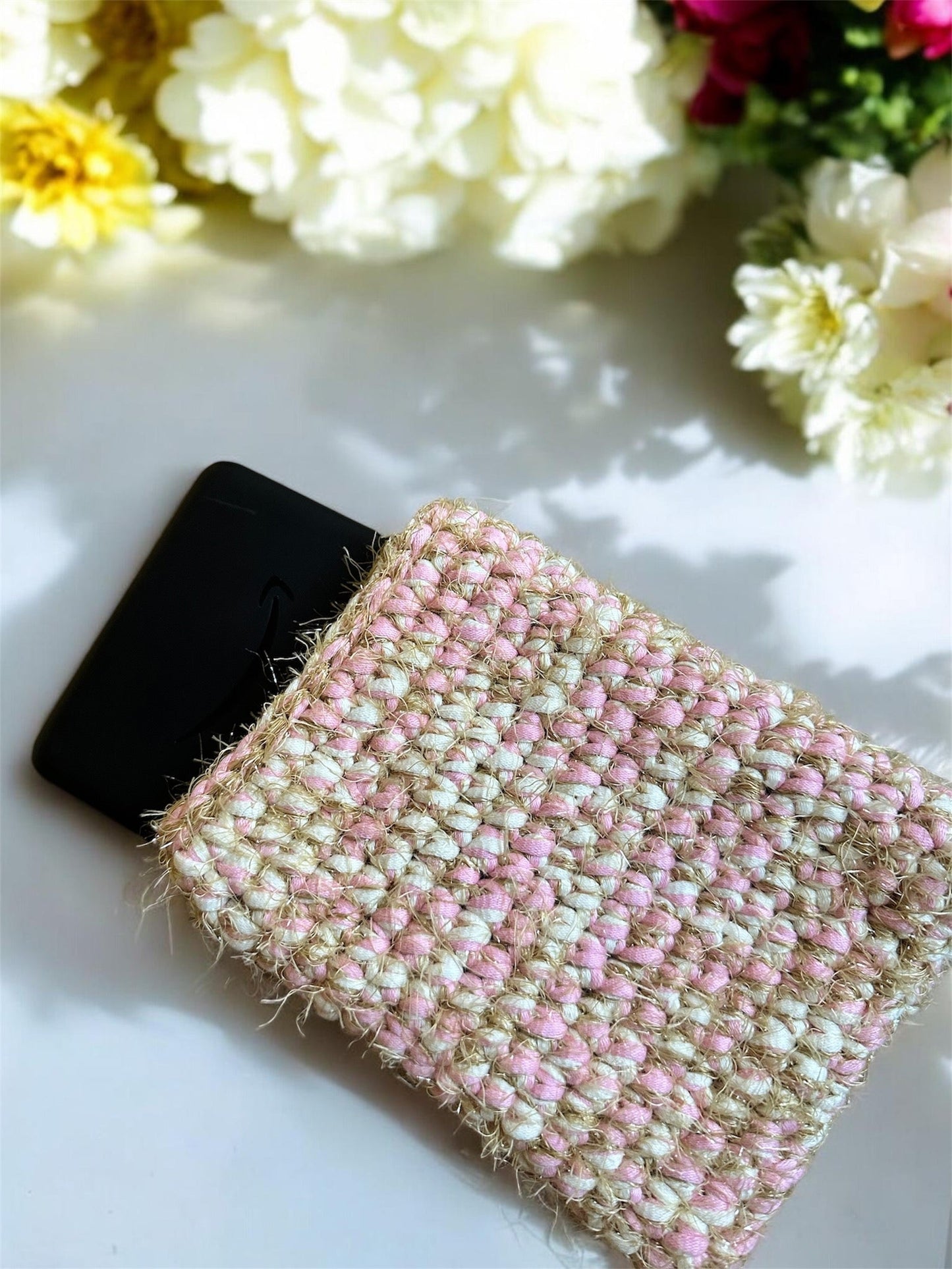 Handmade Crochet Kindle Sleeve Enchanted Bookcase