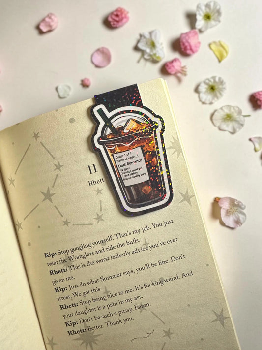 Dark Romance Iced Coffee Magnetic Bookmark | Spicy Bookish Reader Accessory