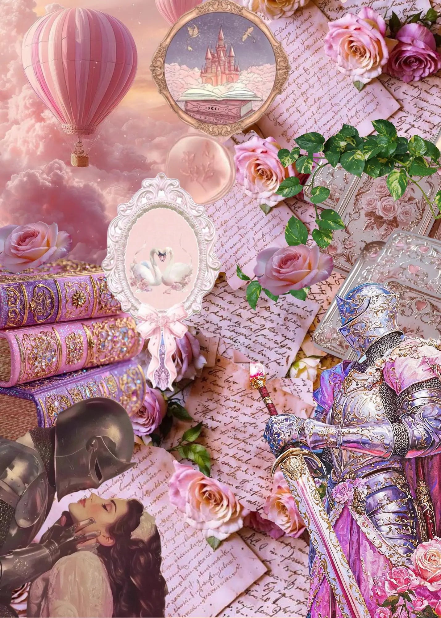 Fantasy Kindle Insert | Romantasy Aesthetic Kindle Insert | Princess Reader Insert | BookTok Fantasy| Pink Romantic Fantasy