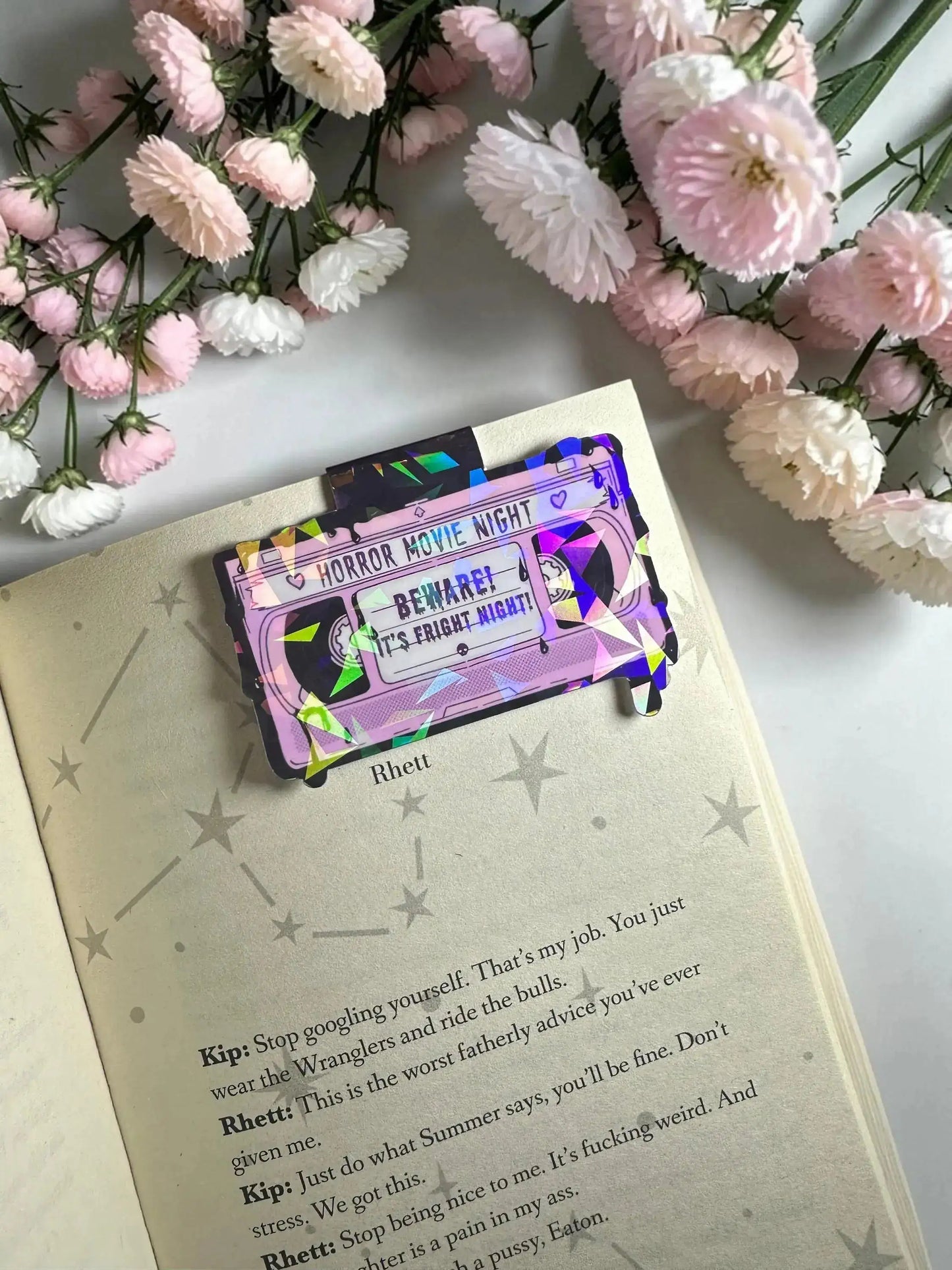 Horror Magnetic Bookmark | Spooky Dark Romance Reader | Gothic Holographic Bookish Accessory