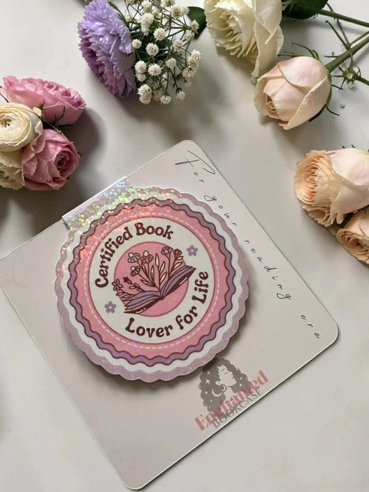 Magnetic Bookmark Book Lover Gift | Certified Book Lover Bookmark | Cute Pink Bookmark | Bookish Accessories | Reader Gift