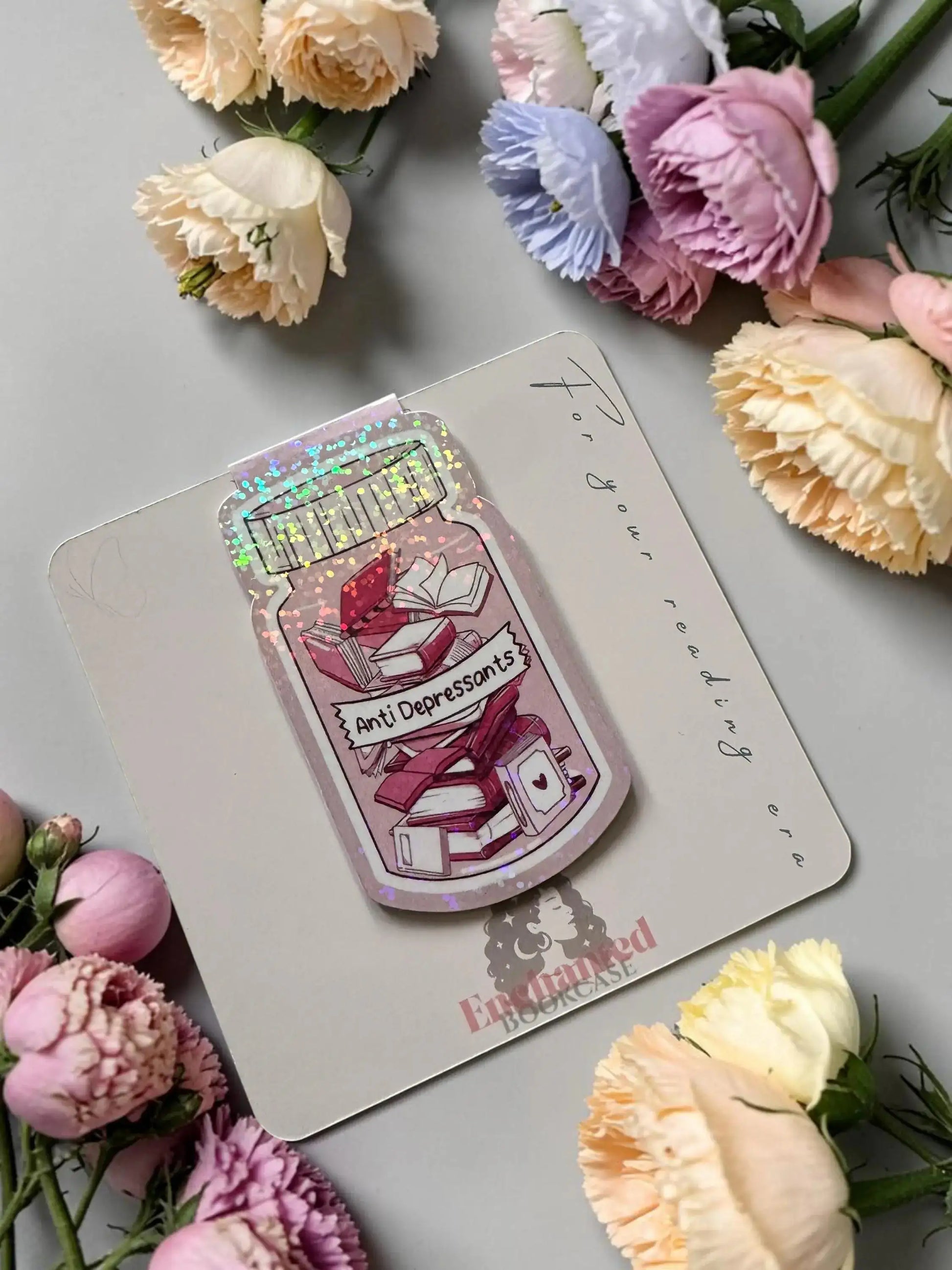 Magnetic Bookmark Book Lovers Gift | Anti Depressants Book Bookmark | Cute Pink Bookmark | Bookish Accessories | Reader Gift | BookTok