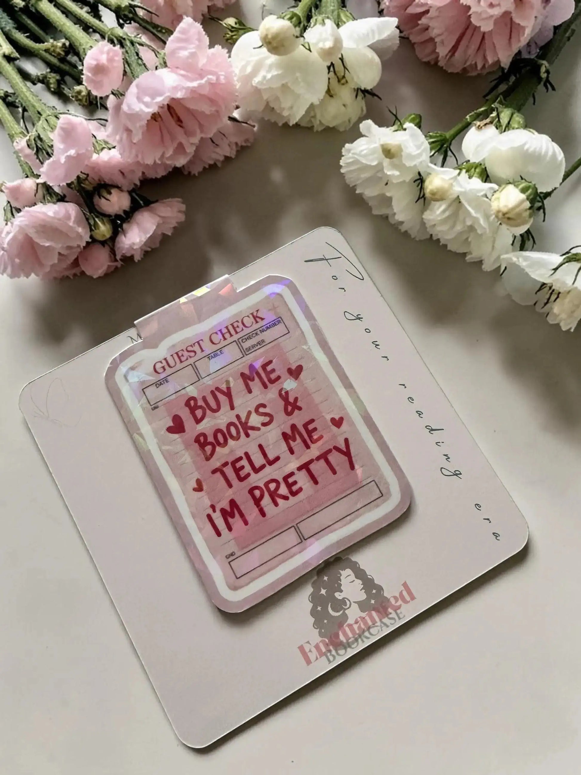 Magnetic Bookmark Book Lover Gift | Buy Me Books Bookmark | Cute Pink Bookmark | Flirty Reader Gift | BookTok Bookmark | Bookish Accessories