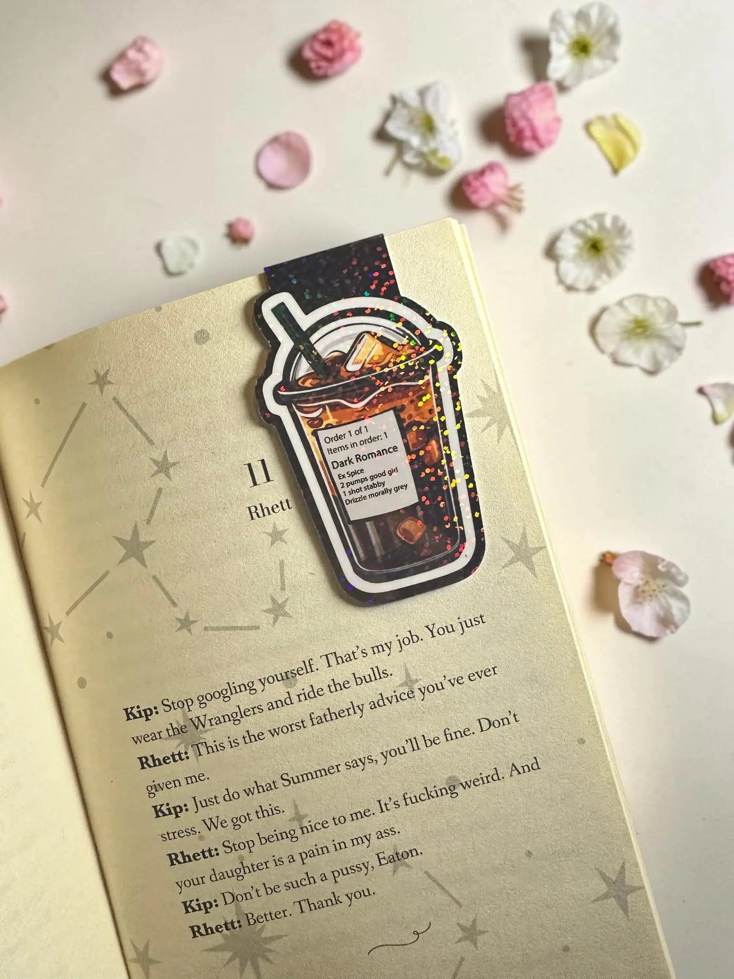 Dark Romance Iced Coffee Magnetic Bookmark | Spicy Bookish Reader Accessory