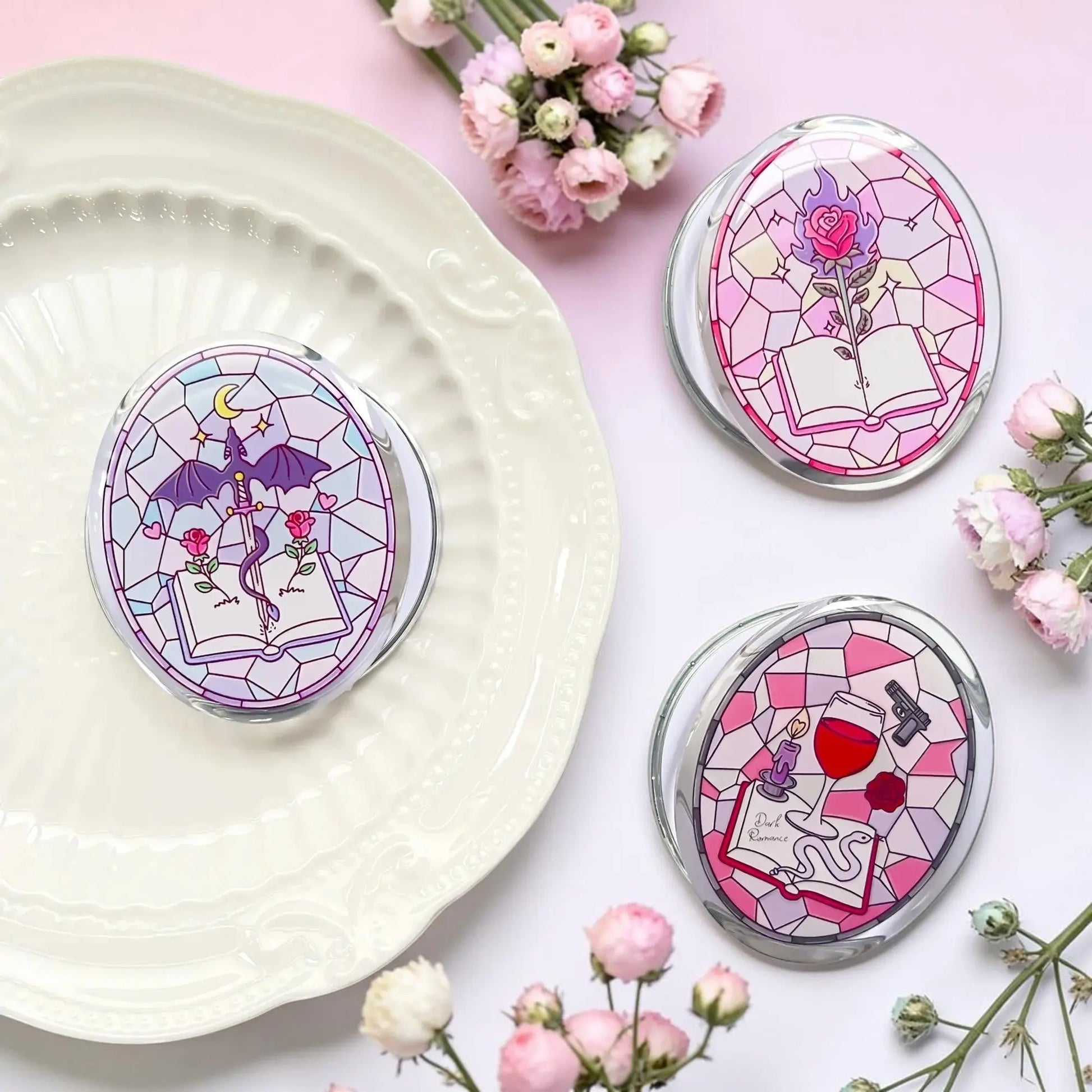 Magnetic Phone Grip Cute Accessories for Kindle Popping Socket Collapsible Stand Holder for Phone eReaders Book Lover Gifts Dropshipman