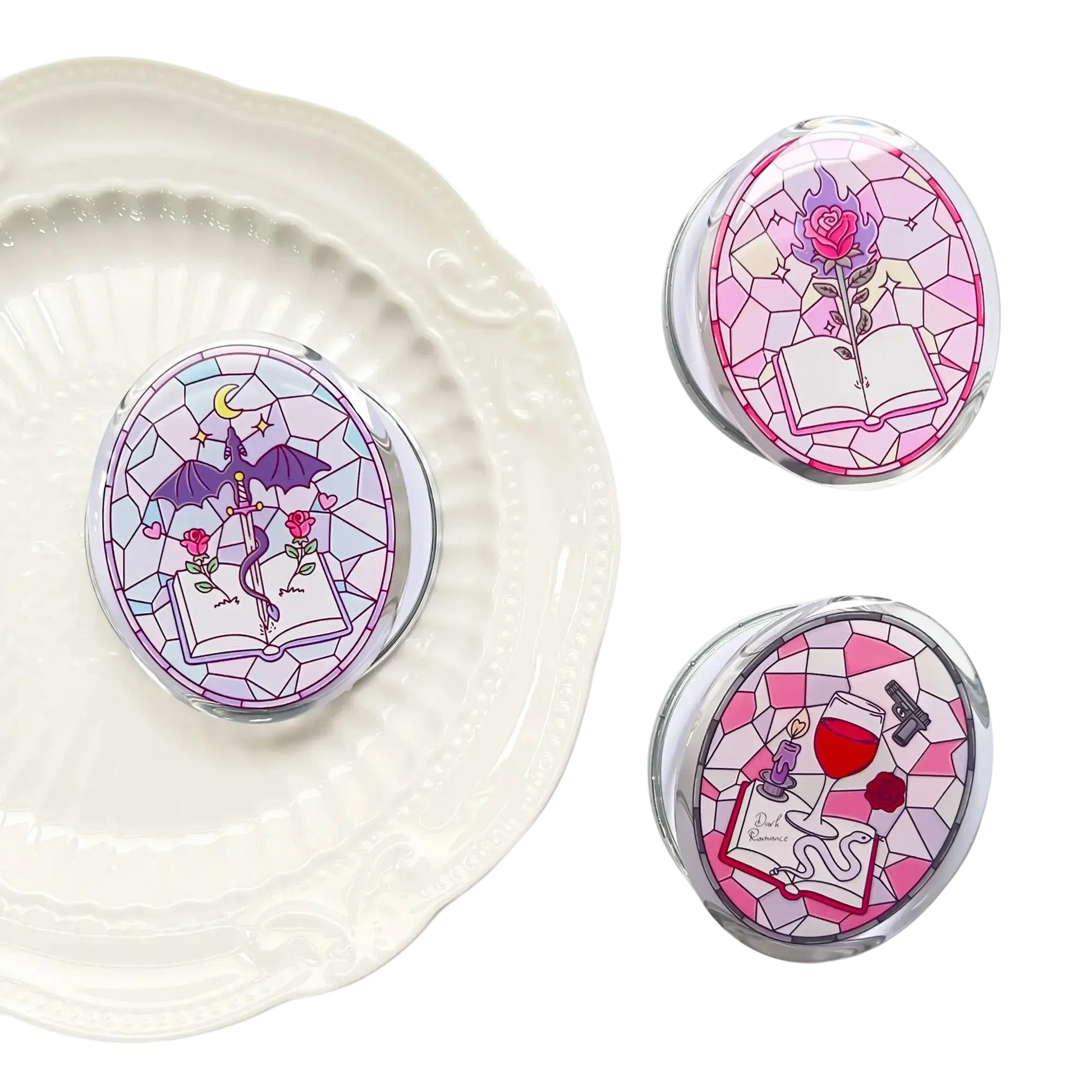 Magnetic Phone Grip Cute Accessories for Kindle Popping Socket Collapsible Stand Holder for Phone eReaders Book Lover Gifts Dropshipman